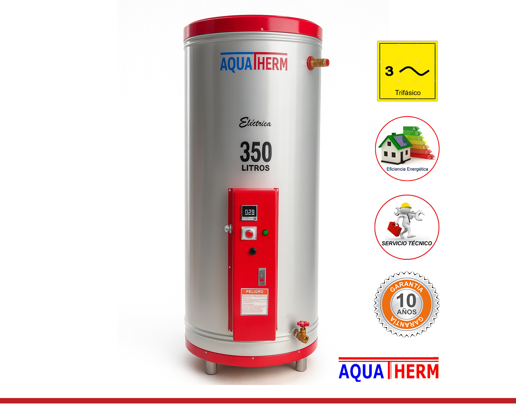TERMA ELECTRICA INDUSTRIAL - TRIFASICA - 350 LITROS